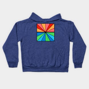 Sunrise Sunset Geometric Abstract Acrylic Painting Kids Hoodie